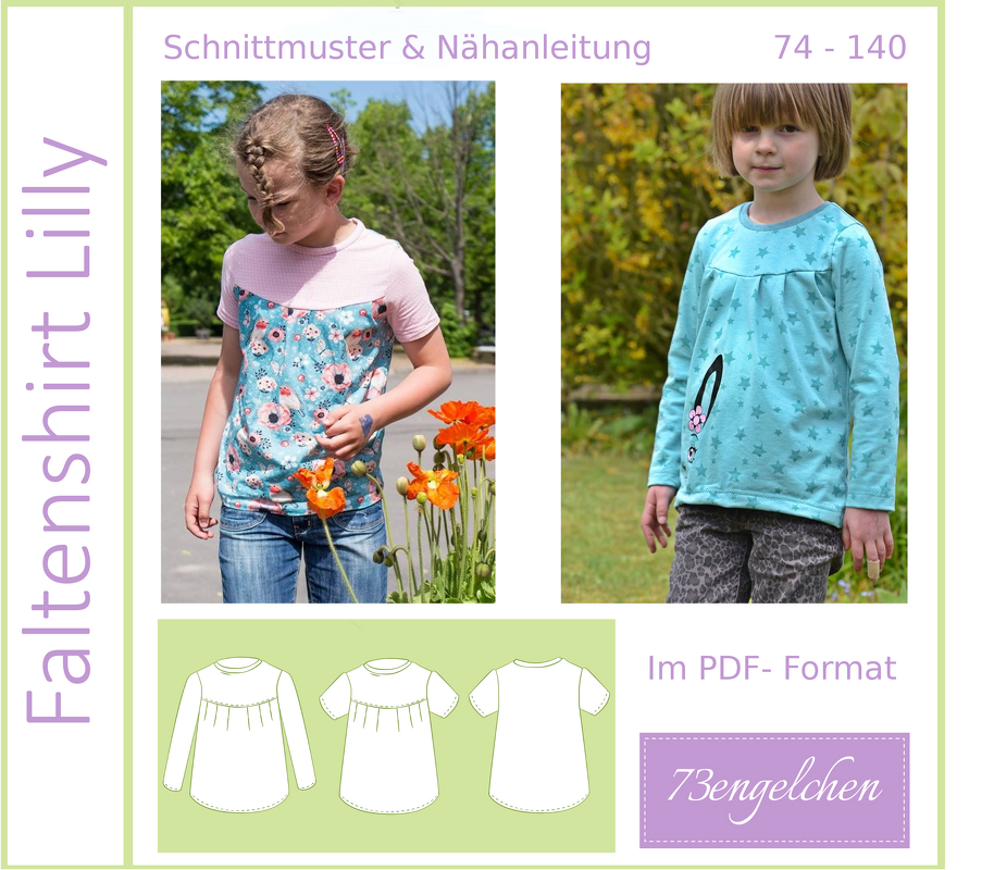 Schnittmuster E-Book Langarmshirt Lilly