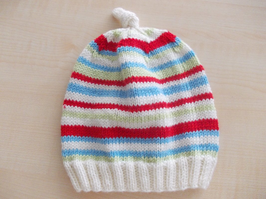 Baby-Ringelmütze, Umfang 35 - 38 cm