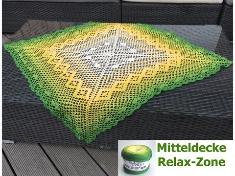 Mitteldecke "Relax-Zone" mit 1 Woolly Hugs BOBBEL-COTTON häkeln