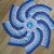 Spiraldecke blau-weiss