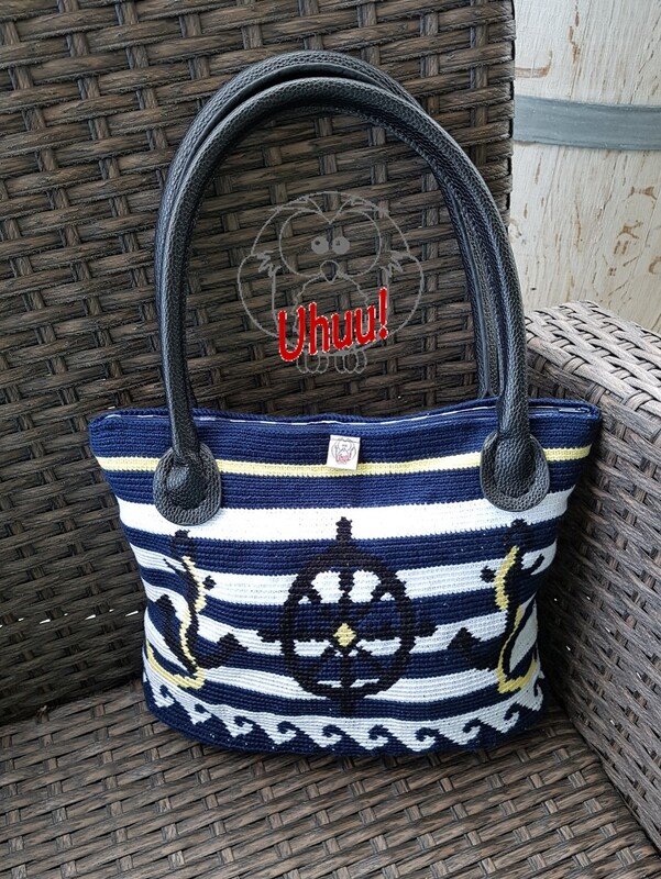 Hand-Tasche Maritim, Häkelanleitung - Bild 2