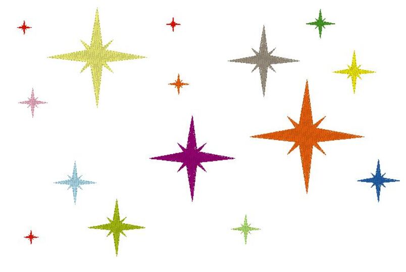 Stickdatei Sternchen in 11 Größen Stern