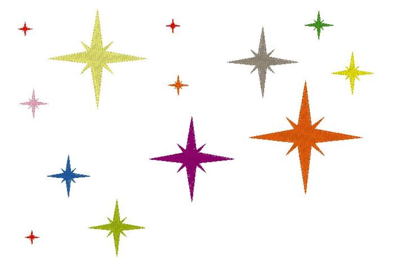 Stickdatei Sternchen in 11 Größen Stern
