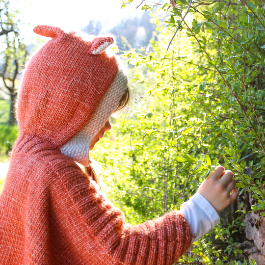 Kinderponcho Fuchs der mitwächst! - Strickanleitung Größe 104/110
