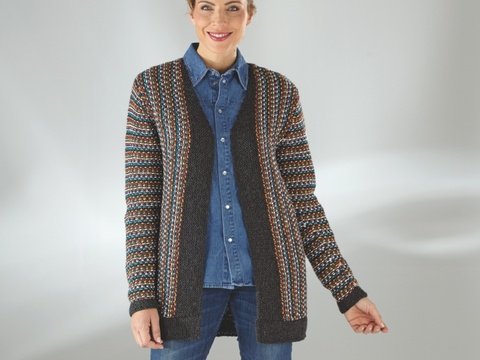 Strickanleitung Damenjacke "Sporty" 755102