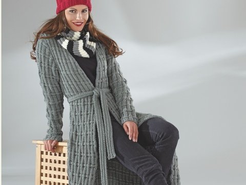 Strickanleitung Damenmantel "Riga" 755000