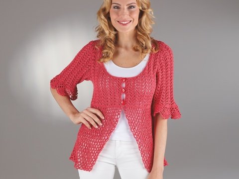 Strickanleitung Damenjacke "Seidenglanz" 754280