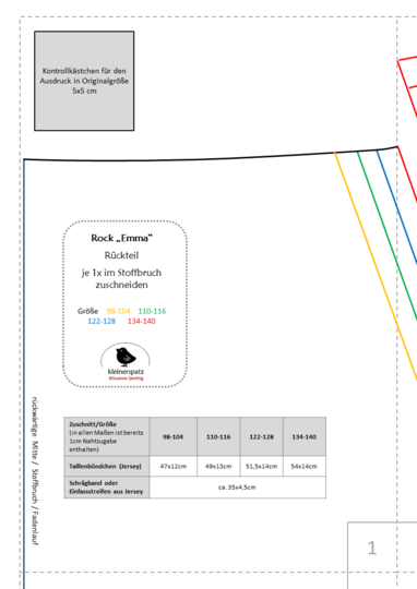 Nähanleitung  Rock "Emma"