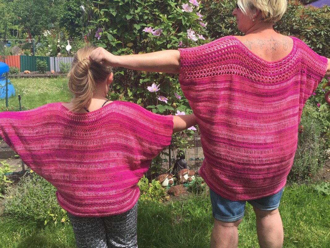 Sparpaket Mama und Tochter Sommerpulli für jede Größe anpassbar (2 Anleitungen) - Bild 2