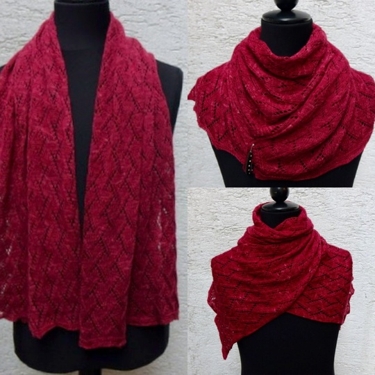 Gestrickter Schal und Stola Diamant