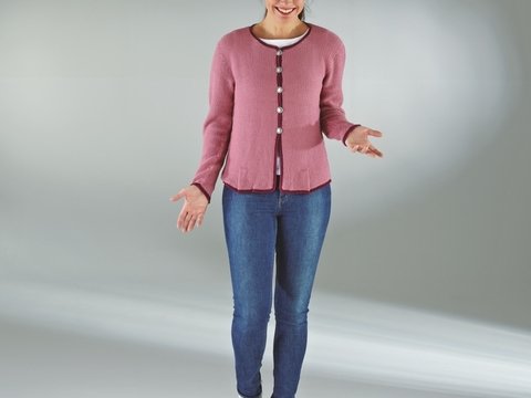 Strickanleitung Damenjacke "Merino extrafein" 756138
