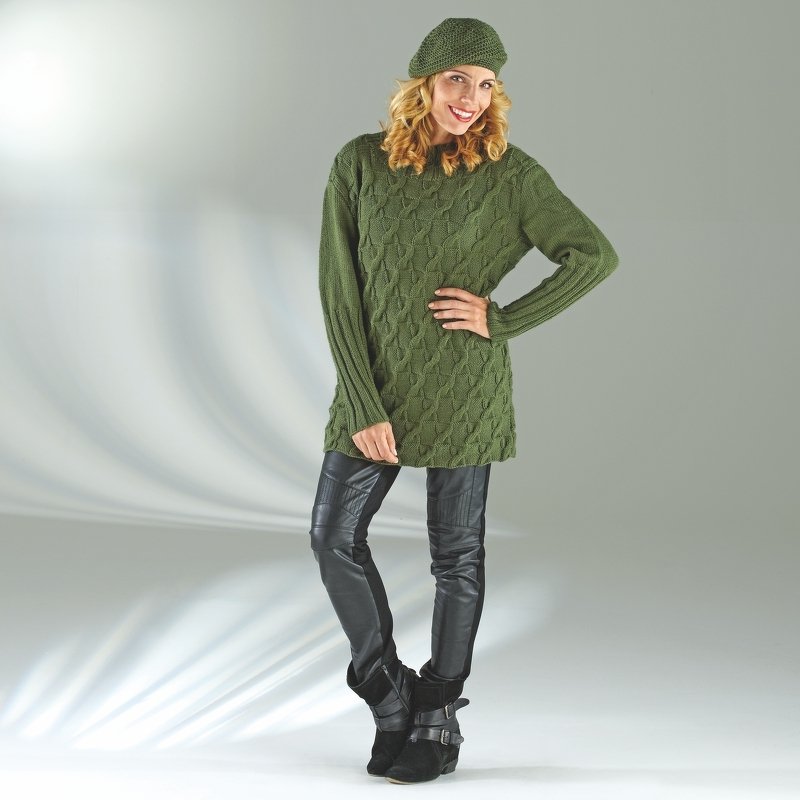 Strickanleitung Damenpullover "Cablé Roma" 756014