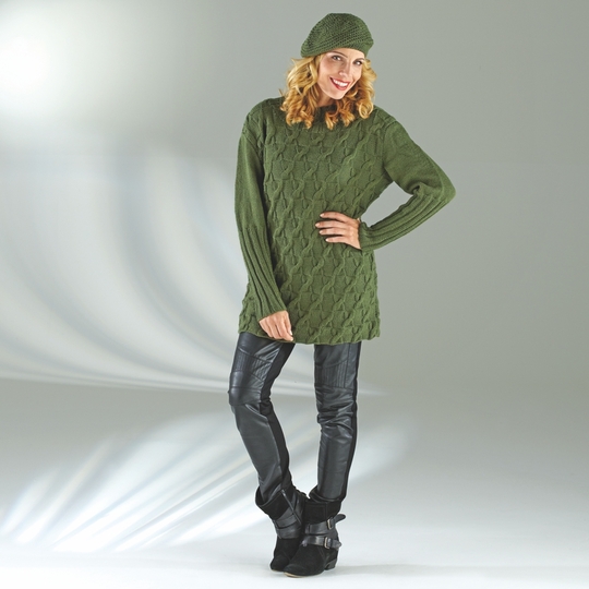 Strickanleitung Damenpullover "Cablé Roma" 756014