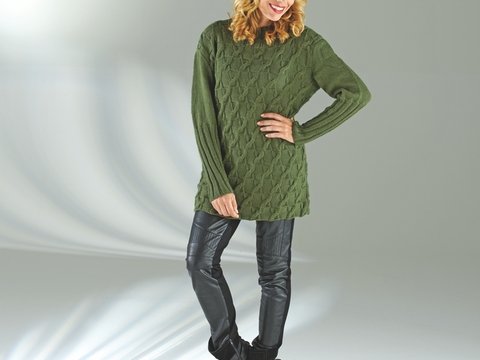 Strickanleitung Damenpullover "Cablé Roma" 756014