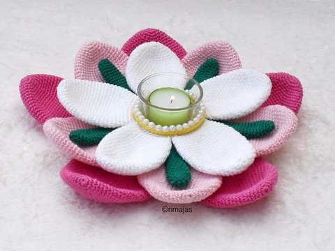 Häkelanleitung "Windlicht Sommerblüte" Dekoidee!