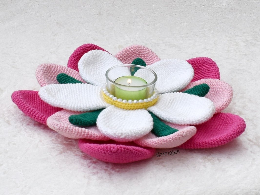 Häkelanleitung "Windlicht Sommerblüte" Dekoidee! - Bild 4