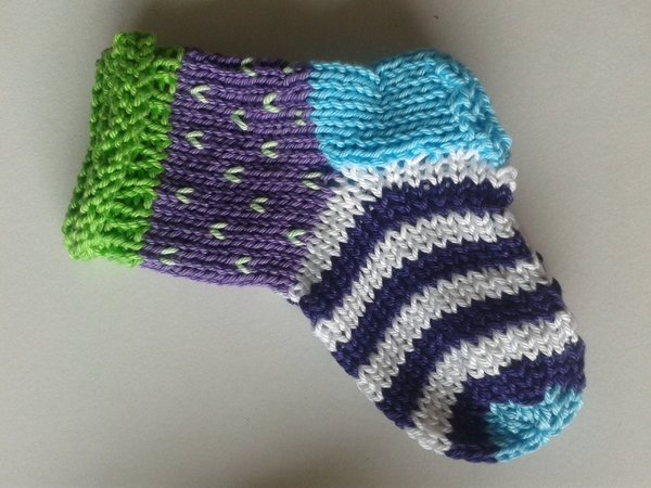 Babysocken Stricken Ringel Sockchen