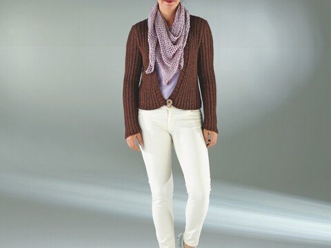 Strickanleitung Damenjacke "Seidenglanz" 756118