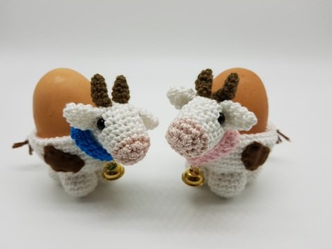 Kälbchen Eierbecher Häkelanleitung