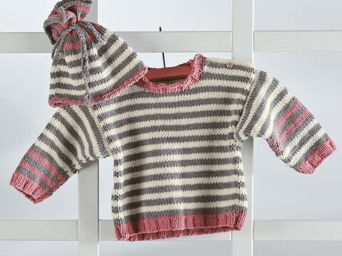 Strickanleitung Babypullover und Mütze "Melazzo" 755293