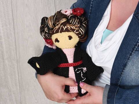 Chibi Geisha Riku - Häkelanleitung - Komplettset