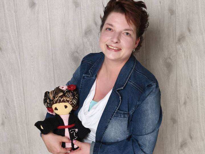 Chibi Geisha Riku - Häkelanleitung - Komplettset