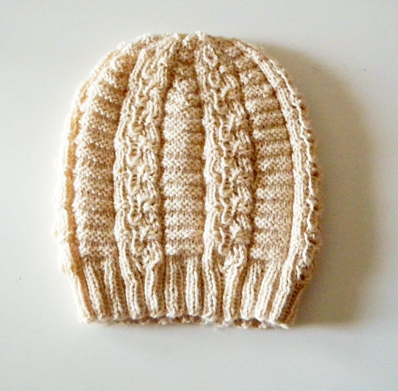 Knitting pattern for ribbed and textured beanie "Silly Blowball Hat"