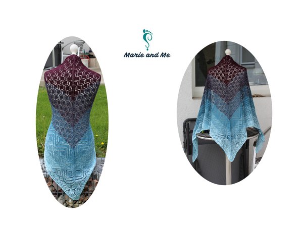 Juno - triangle lace shawl (knitting)