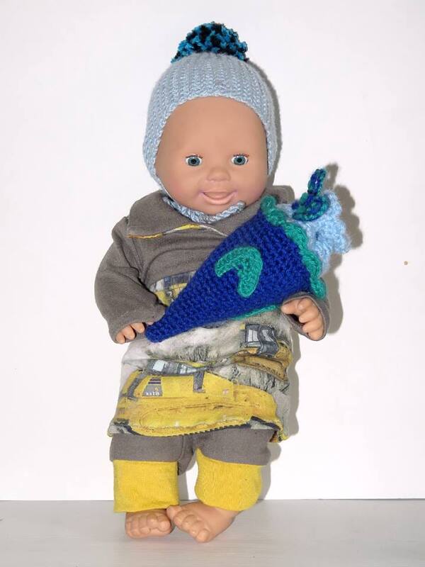 Häkelanleitung - kleine Schultüte - Bild 3