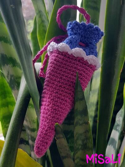 Häkelanleitung - kleine Schultüte