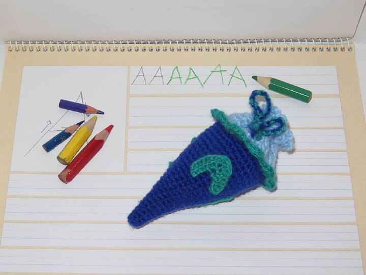 Häkelanleitung - kleine Schultüte