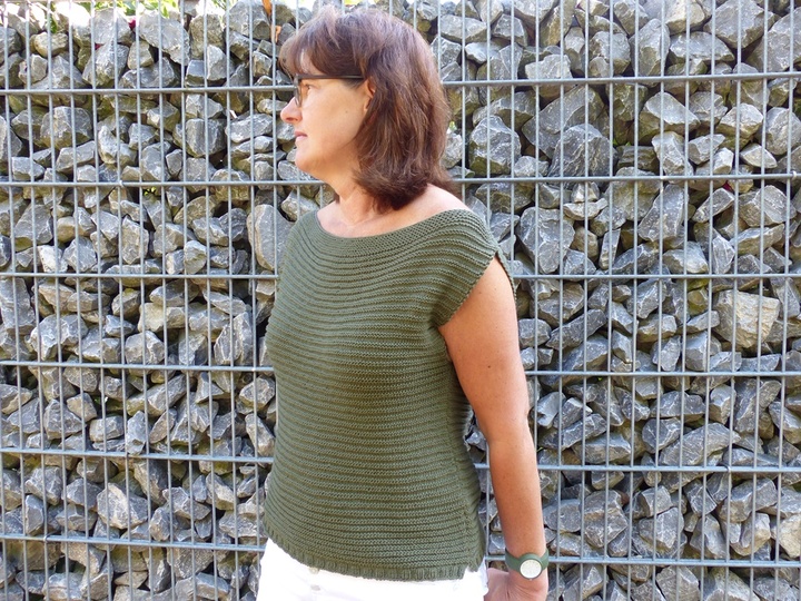 Strickanleitung  „Schulterfreies Top“