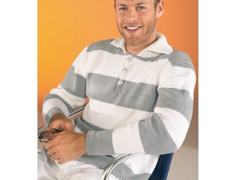 Strickanleitung Herrenpullover "Piano" 750128