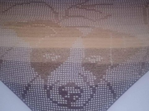 Motivtuch Jack Russel, Dreieckstuch, Häkelanleitung