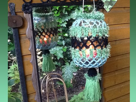 Windlicht aus einem Gurkenglas