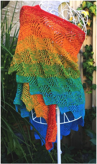 Stufentuch "ERLEBNIS" aus 1 Woolly Hugs BOBBEL-COTTON stricken