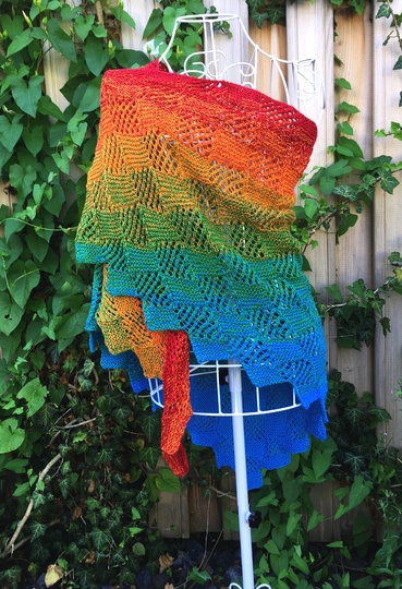 Stufentuch "ERLEBNIS" aus 1 Woolly Hugs BOBBEL-COTTON stricken