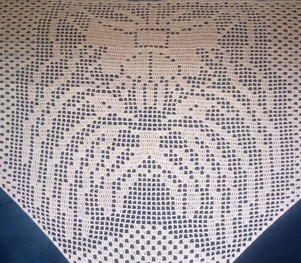 Motivtuch Yorkshire, Dreieckstuch, Häkelanleitung