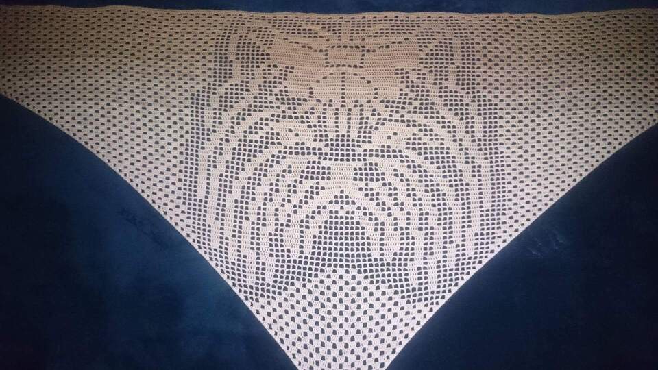 Motivtuch Yorkshire, Dreieckstuch, Häkelanleitung