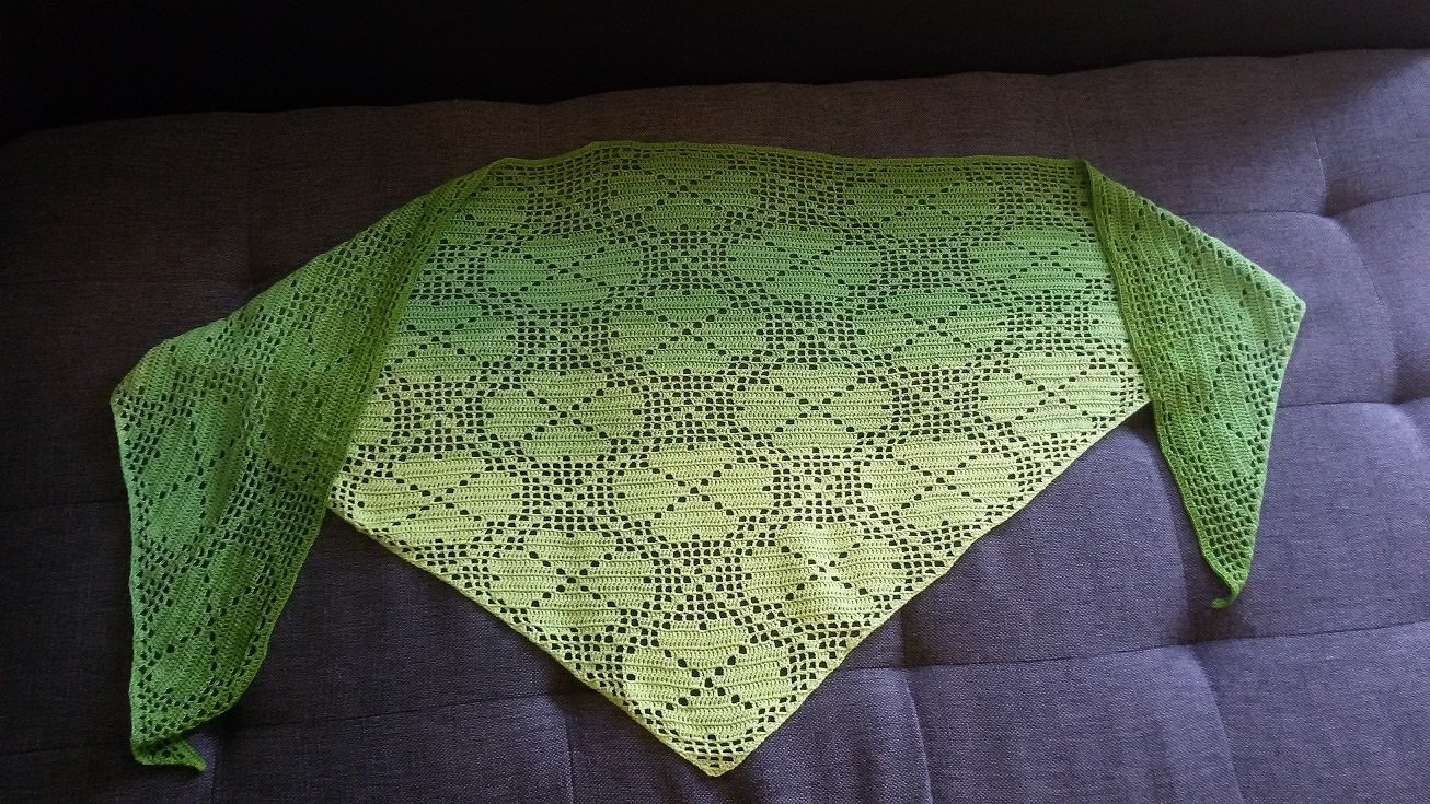 Glückstuch Kleeblattmotiv Häkelanleitung