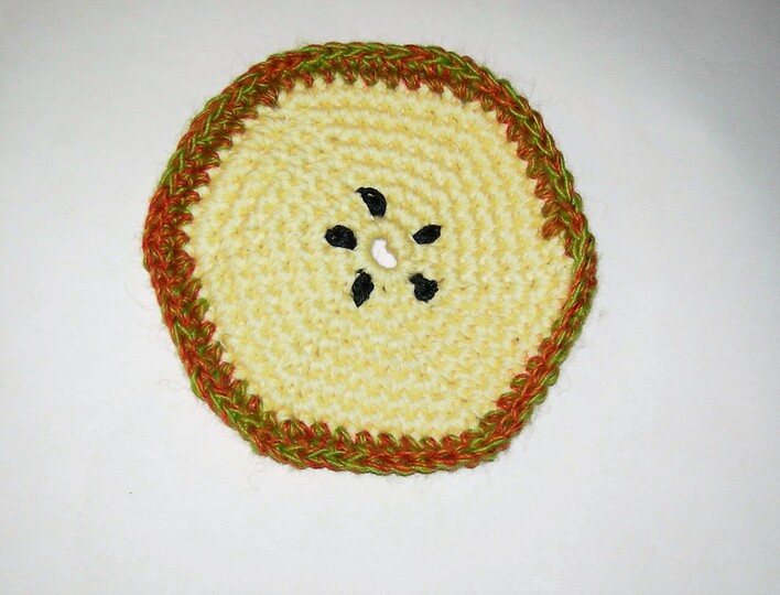 Früchte häkeln (Untersetzer, Glasdeckel, Topflappem)