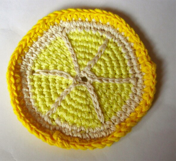 Früchte häkeln (Untersetzer, Glasdeckel, Topflappem)