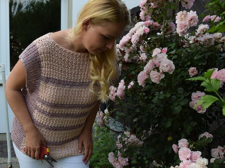 Sommerpulli aus Bio Baumwolle, Größe 38/42