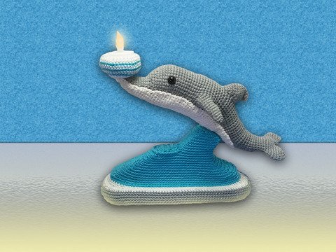 Häkelanleitung - Delphin -  LED -Leuchter