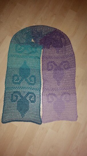 Sternzeichen-Schal Widder, Häkelanleitung