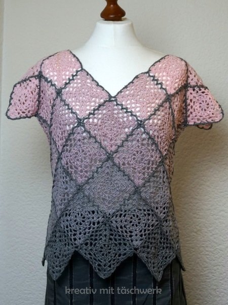 H&auml;kelanleitung Sommer Shirt "Lady Like" aus Grannys, S-XL