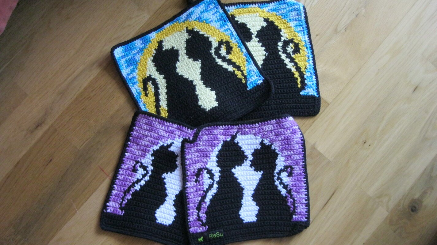 Katzen im Mondschein