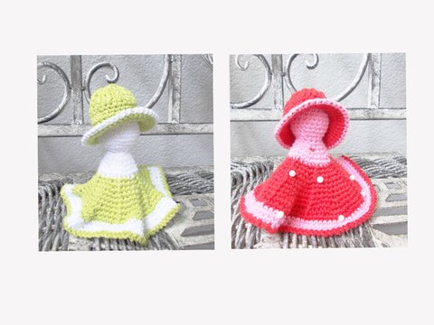 Häkelanleitung für Puppe "Larissa" mit Hut, einfarbig oder bunt