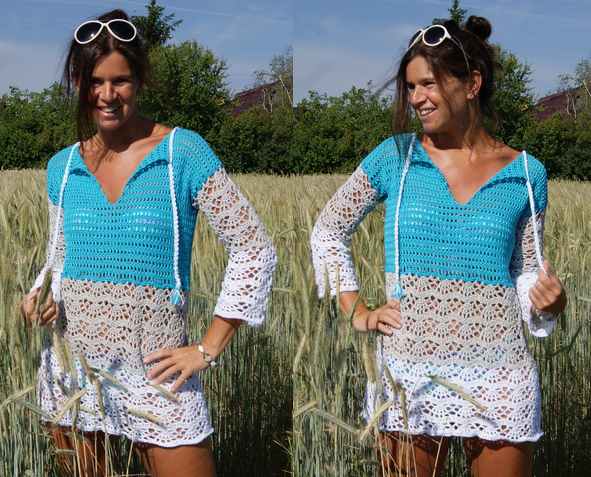 Tunika HAPPINESS (Gr. S/M und L/XL - leicht an alle Größen anzupassen)