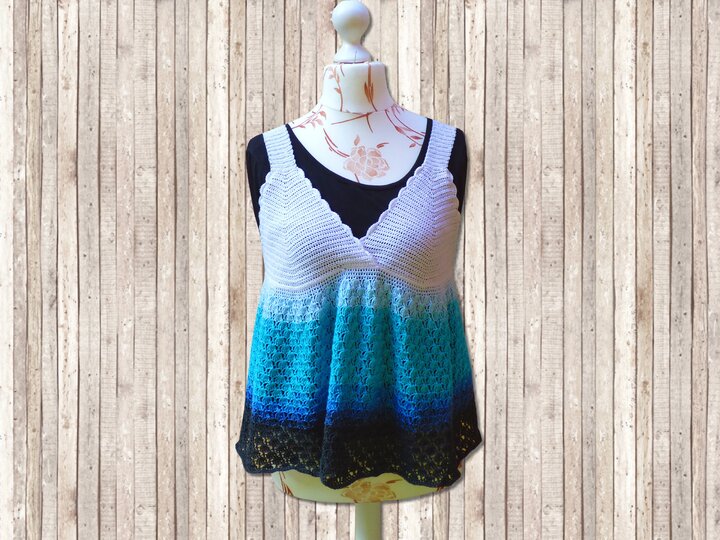 2 in 1 Häkelanleitung Neckholder - Tunika Ocean Summer - alle Größen